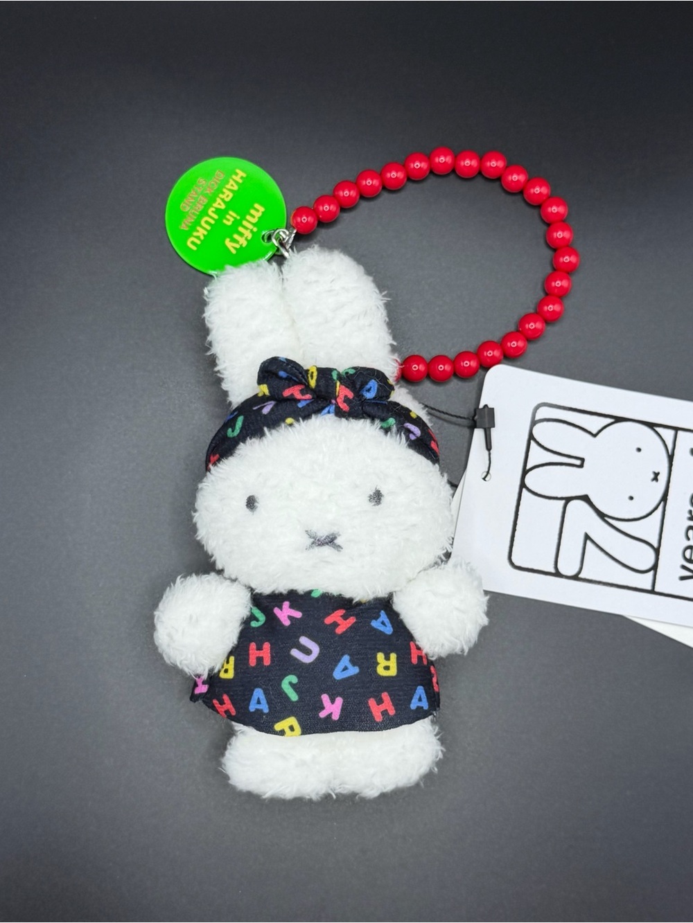 Miffy X Miia with black Letter Print Dress outfits Plush/keychain MF106
